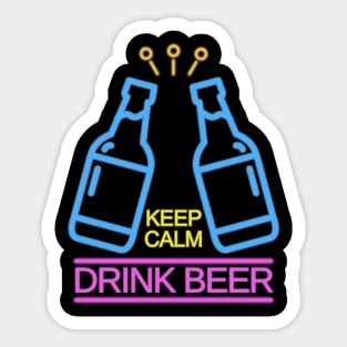 Keep calm Drink beer Sticker